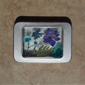 PURPLE FLOWER JEWELRY BOX